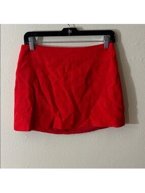White Fox Boutique Bright Red Mini Skirt
